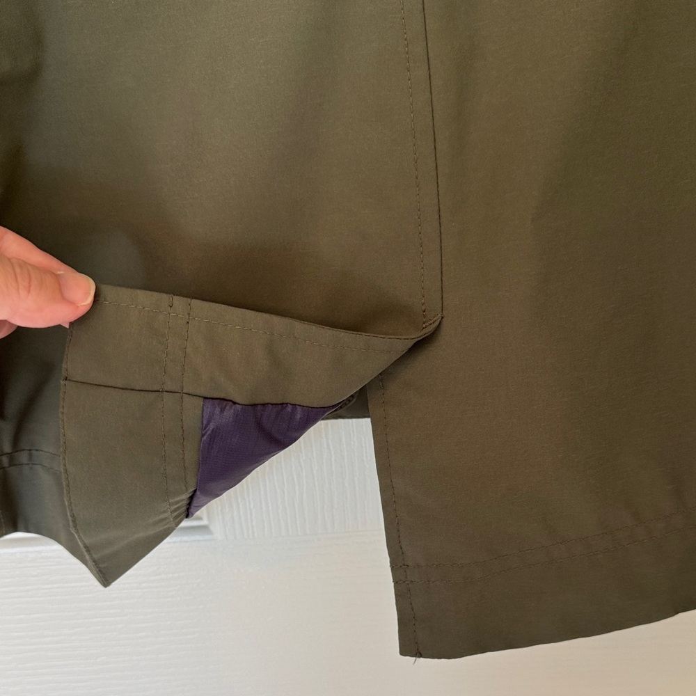 Marmot Forest Green Rain Jacket with Purple Lining - Picture 4 of 13